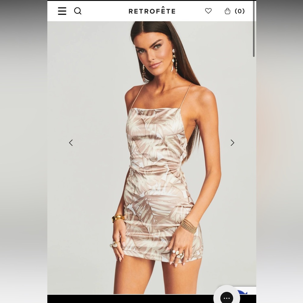 Retrofête Fawn Dress color: Brown Palm